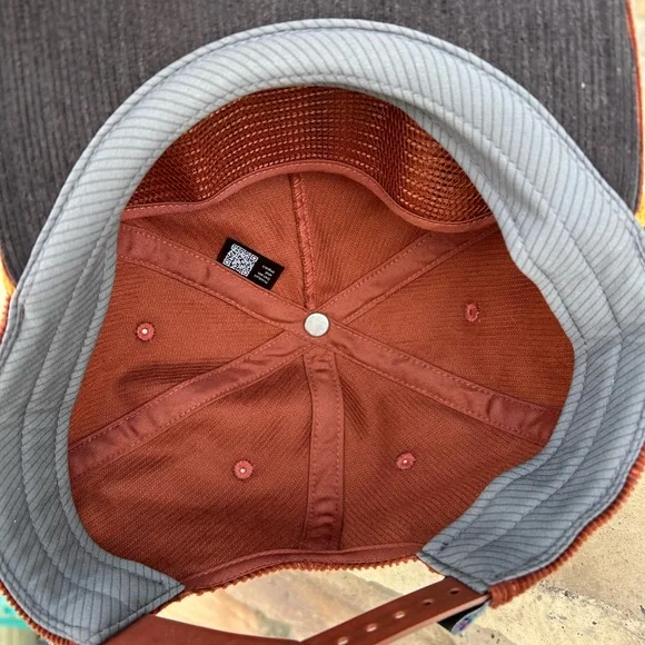 Nice! PATAGONIA Large Fish Logo CORDUROY Snapnack Hat - Picture 3 of 7